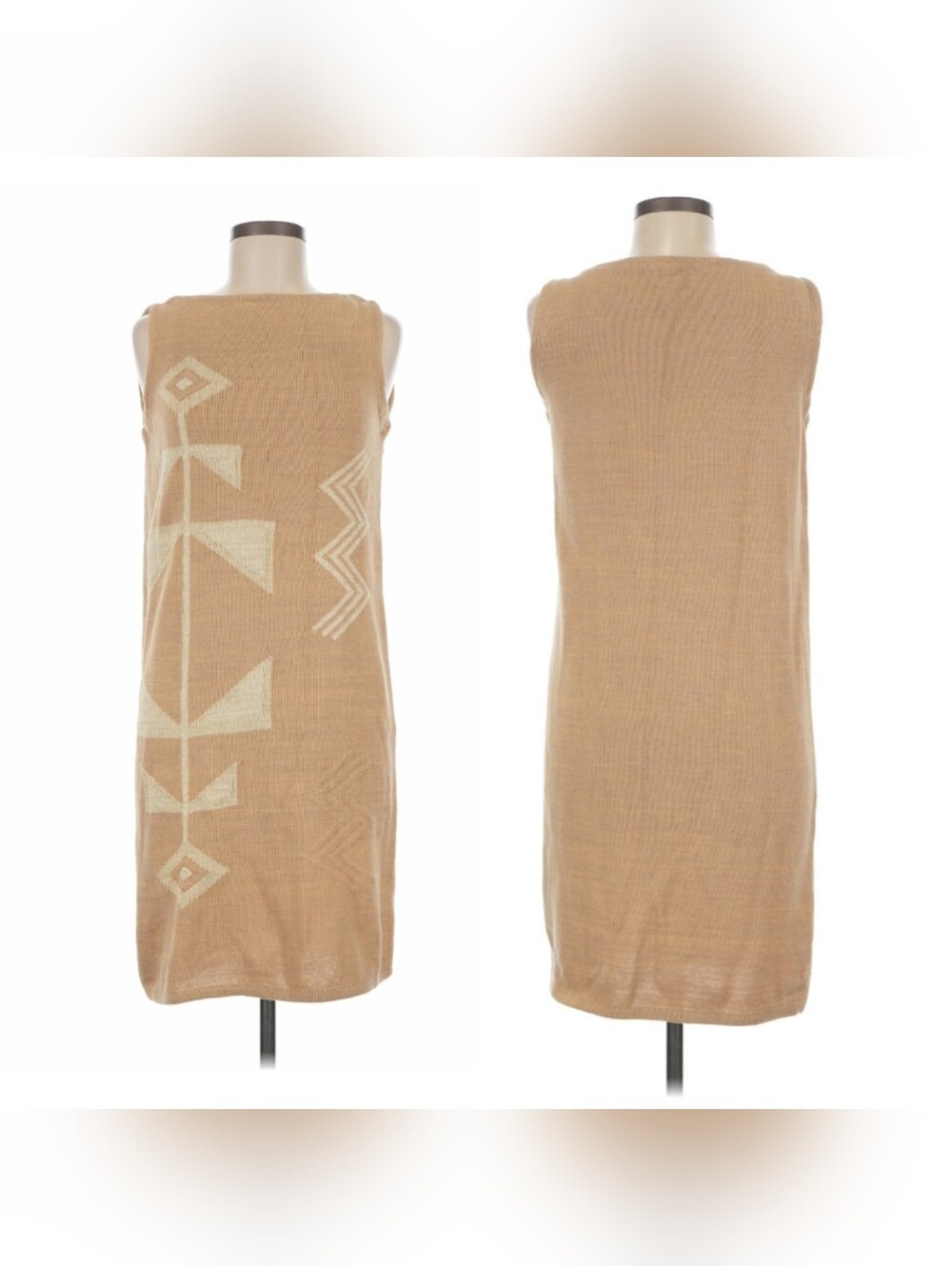 Ralph Lauren Cotton Blend Southwestern Aztec Sweater Dress Vest M PETITE